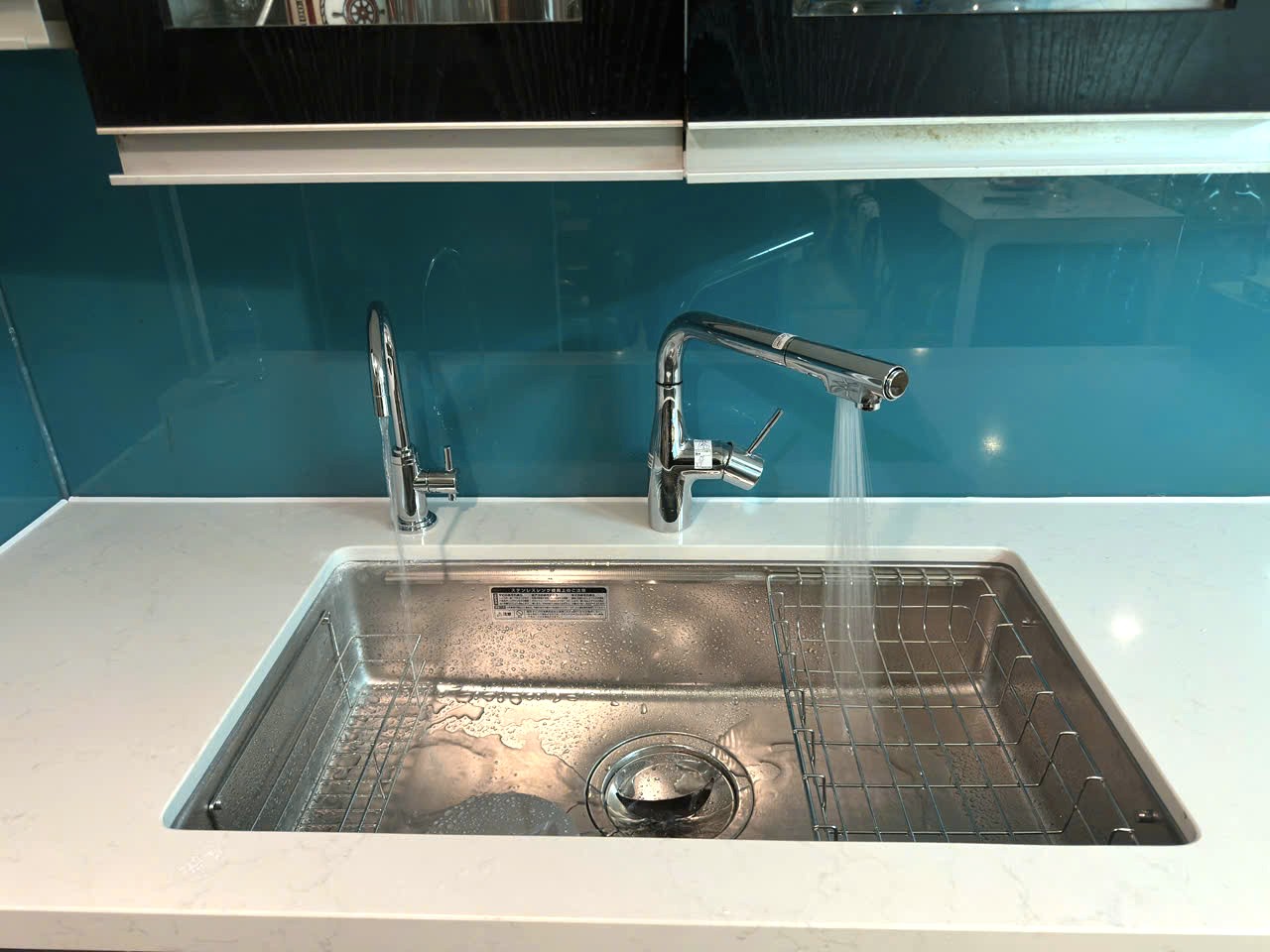 Chậu rửa bát Shigeru LE JSL-K 2F FS mặt sần với 1 ray trượt